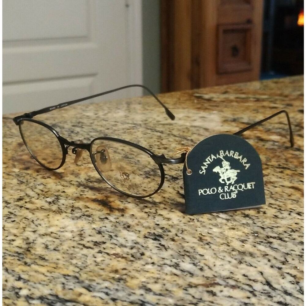 SANTA BARBARA POLO COL C26 Silver Oval Metal Frame Eyeglasses Japan